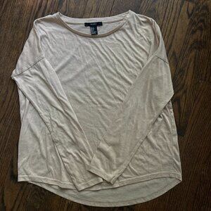 FOREVER 21 BASIC LONG SLEEVE /OFF WHITE SHADE SIZE SMALL